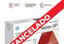 Alertan sobre cancelación del medicamento Redotex y Redotex NF