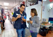 Cloran 7 mil litros de agua en Mercado de Dulces de Morelia